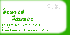 henrik hammer business card